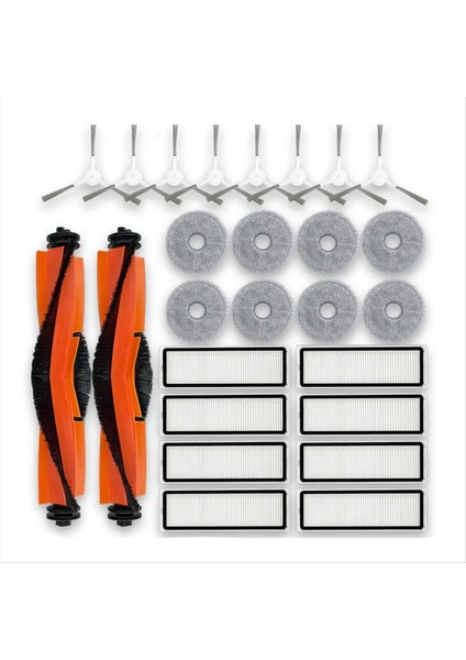 Xiaomi Mijia Robot Vakum Mop 3s B108CN / B113CN Ana Yan Fırça Hepa Filtre Mop Kumaşları Aksesuarlar Yedek Parçalar (Yurt Dışından)