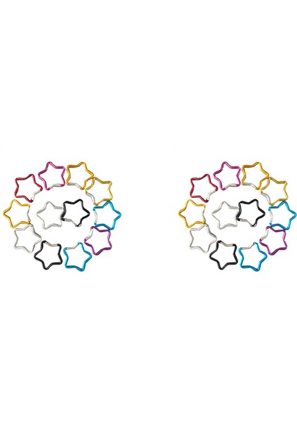 20PCS Beş Nolu Yıldız Alüminyum Karabeşli Anahtar Zinciri Açık Mekan Keyasyon Kancası Su Şişesi Asma Toka Seyahat Aksesuarları (Yurt Dışından)