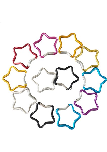 20PCS Beş Nolu Yıldız Alüminyum Karabeşli Anahtar Zinciri Açık Mekan Keyasyon Kancası Su Şişesi Asma Toka Seyahat Aksesuarları (Yurt Dışından) fiyatları