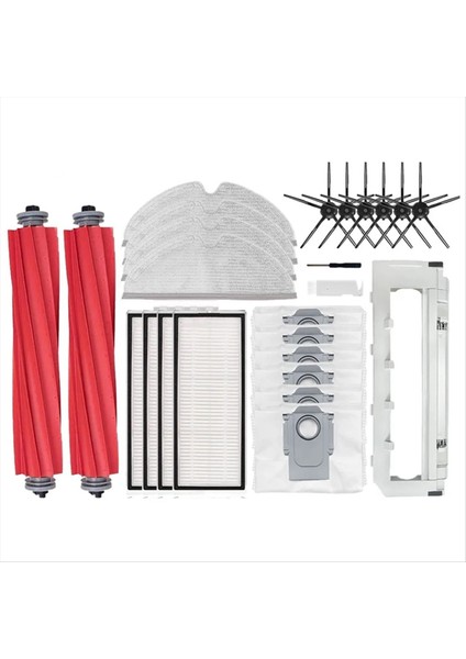 Roborock Için Q7 Max Q7 Max+ / T8 Ana Yan Fırça Mop Bezi Hepa Filtre Toz Torbaları Robot Vakum Süpürge Parçaları (Yurt Dışından)