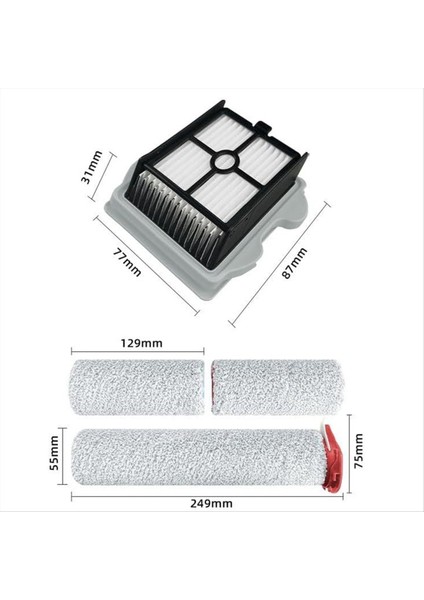 Roborock Dyad Pro / A10 Plus / Combo Vakum Süpürge Parçaları Değiştirme Aksesuarları Için Roller Fırça Hepa Filtresi (Yurt Dışından) fiyatları