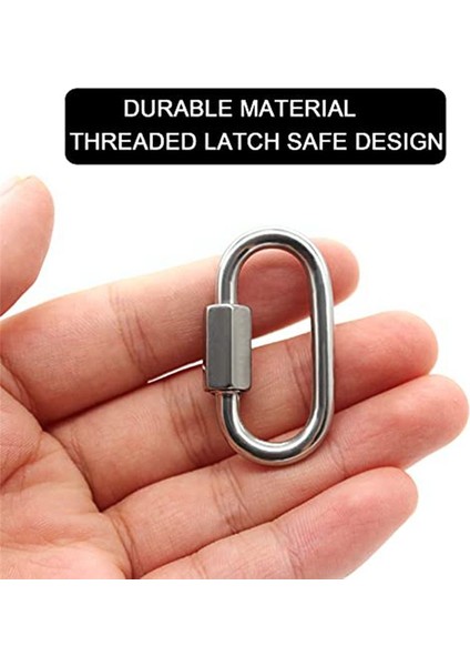 12 Paket Hızlı Bağlantı 5/32 Inç Ağır Hizmet Karabinası D Kamp Yürüyüşü Için Şekil Zinciri Bağlantıları Açık Ekipman Kilitleme (Yurt Dışından) fiyatları