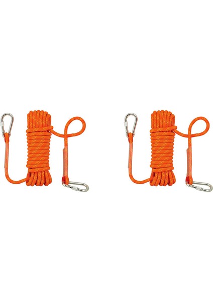 2pcs 10M Kaya Tırmanma Ipi Çapı 12 mm Ağır Dereceli Ağaç Tırmanma Halat Yangın Kaçış Güvenliği Halat 4 Karabinacılar (Yurt Dışından)