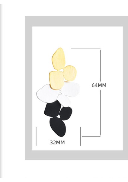 ADORE-R0004 Renk Bloklu Geometrik Kadın Küpeleri (Yurt Dışından) fiyatları