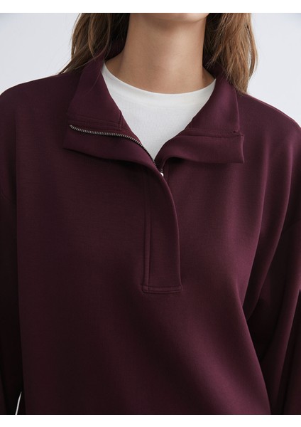 Yeni Sezon Dik Yaka Kadın Sweatshirt Tunik modelleri