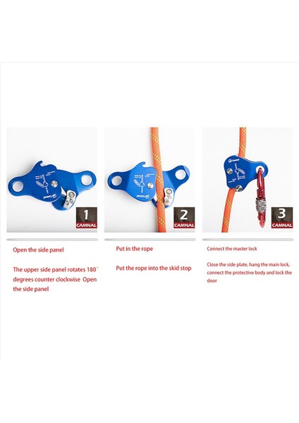 Camnal 3x Güvenlik Tırmanma Koruyucu Ascender 220LB Tırmanma Koruyucu Cihaz Halat Kavrama Açık Tırmanma Tulma 8-13MM Mavi (Yurt Dışından) fırsatları