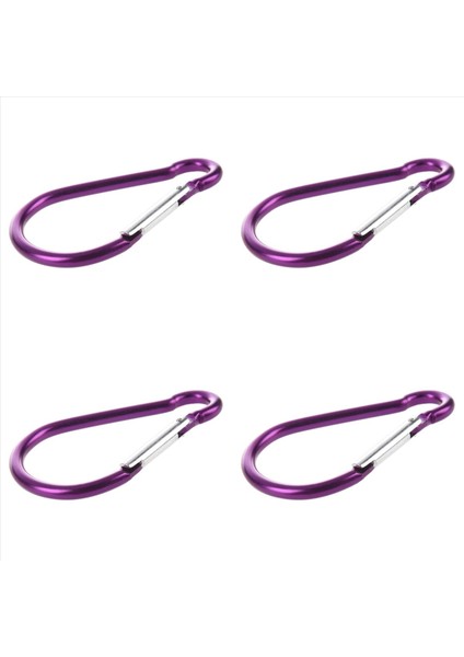 4x Büyük D Şekilli Alüminyum Karabiner Yürüyüş Kampı Için Iki Renkli Klips Kancası (Yurt Dışından)