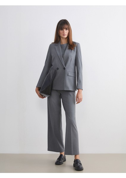 Yeni Sezon Loose Fit Çizgili Kadın Pileli Pantolon fiyatları