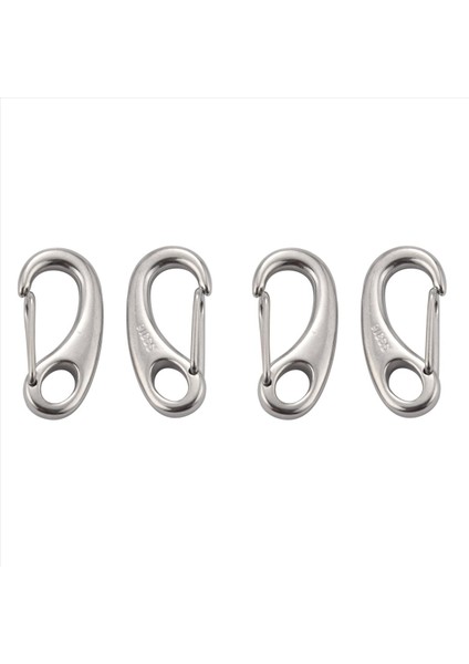 4pcs Boat Deniz Paslanmaz Çelik Yumurta Şekli Bahar Snap Hook Klipler Hızlı Karabin Dış Mekan Tokası (Yurt Dışından)