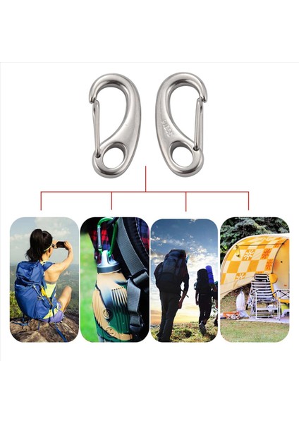 4pcs Boat Deniz Paslanmaz Çelik Yumurta Şekli Bahar Snap Hook Klipler Hızlı Karabin Dış Mekan Tokası (Yurt Dışından) fiyatları