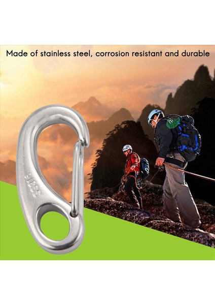 4pcs Boat Deniz Paslanmaz Çelik Yumurta Şekli Bahar Snap Hook Klipler Hızlı Karabin Dış Mekan Tokası (Yurt Dışından) modelleri