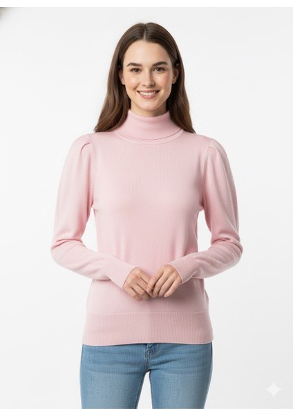 Kadın Yarım Balıkçı Triko Kazak 5688