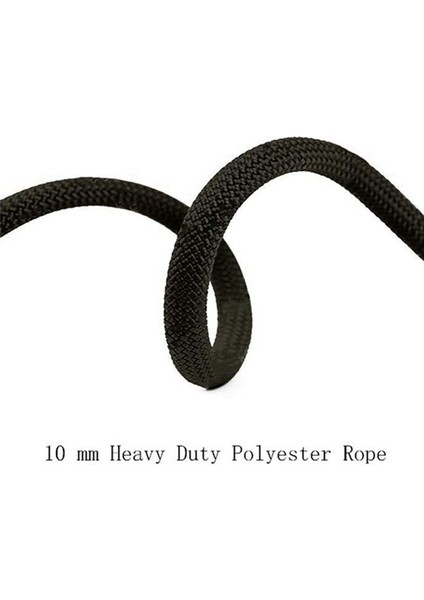 15M Açık Tırmanma Ipi Çapı 10MM Açık Yürüyüş Aksesuarları Yüksek Mukavemetli Ip Güvenlik Ipi Siyah (Yurt Dışından) fiyatları