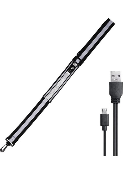 LED Yansıtıcı Kemer Yürüyüş Dişlisi Gece Yürüyüşçü Için Güvenlik Işığı Güvenlik Şarj Edilebilir Yansıtıcı Koşu Dişlisi Siyah (Yurt Dışından)