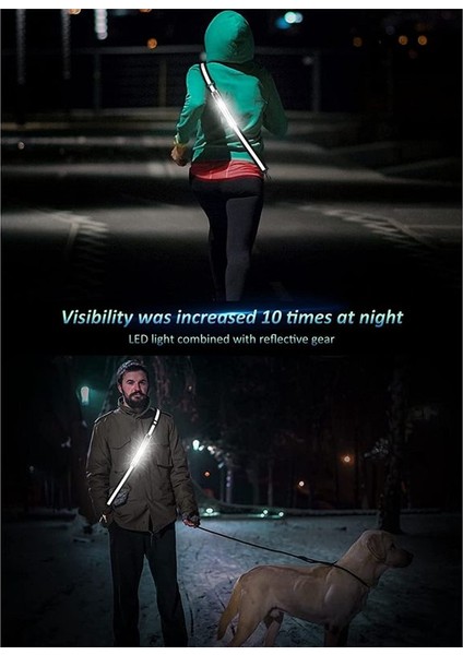 LED Yansıtıcı Kemer Yürüyüş Dişlisi Gece Yürüyüşçü Için Güvenlik Işığı Güvenlik Şarj Edilebilir Yansıtıcı Koşu Dişlisi Siyah (Yurt Dışından) modelleri