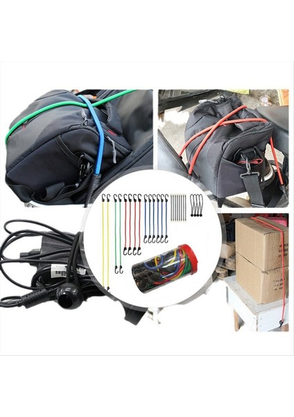 24PCS Hooks Halat Halat Bagaj Paketleme Kayışı Motosiklet Bisikleti Seyahat Kamp Yürüyüşü (Yurt Dışından) fiyatları