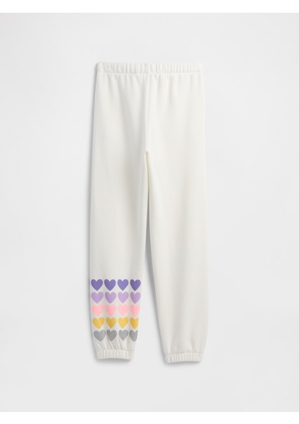 Kız Çocuk Beyaz Relaxed Gap Logo Jogger Eşofman modelleri