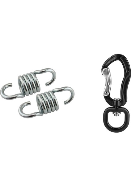 360 ° Döner Dönen Karabiner Klips 2pcs 700LBS Ağırlık Kapasite Hamak Sandalyesi Yaylı Karabin D Tokası (Yurt Dışından)