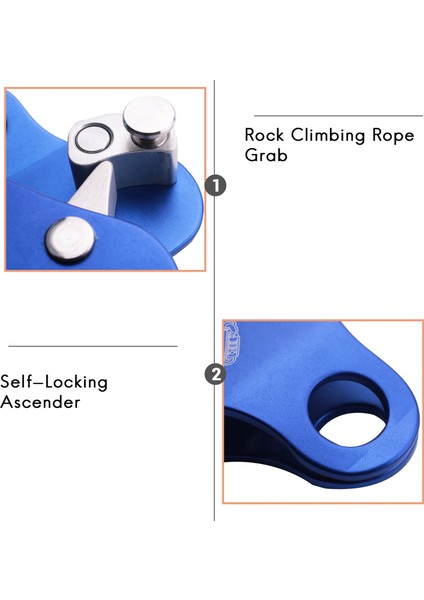 Halat Ascender Kaya Tırmanma Ağacı Arborist Halat Kapatın Açık Hava Tırmanma ve Kurtarma Için Kendi Kırma Halat Kavruğu 8-13MM Mavi (Yurt Dışından) fırsatları