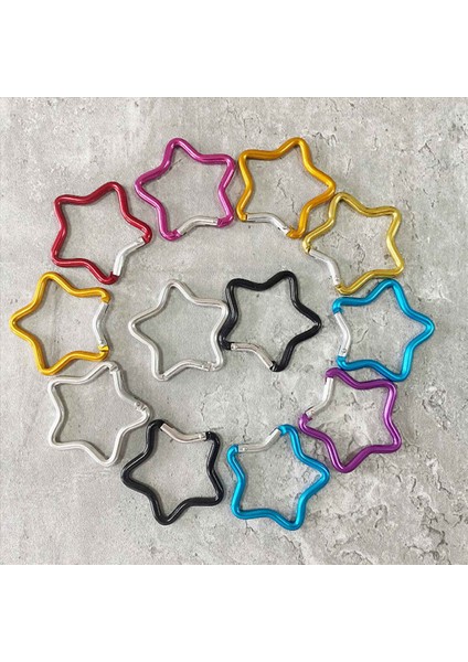 30PCS Beş Nolu Yıldız Alüminyum Karabeşli Anahtar Zinciri Açık Mekan Keyasyon Kancası Su Şişesi Asma Toka Seyahat Aksesuarları (Yurt Dışından) fiyatları