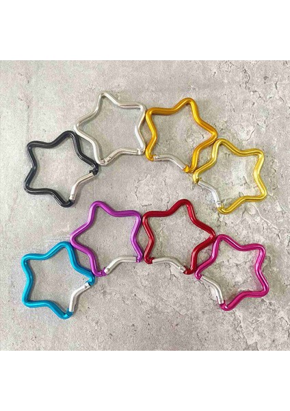 30PCS Beş Nolu Yıldız Alüminyum Karabeşli Anahtar Zinciri Açık Mekan Keyasyon Kancası Su Şişesi Asma Toka Seyahat Aksesuarları (Yurt Dışından) modelleri