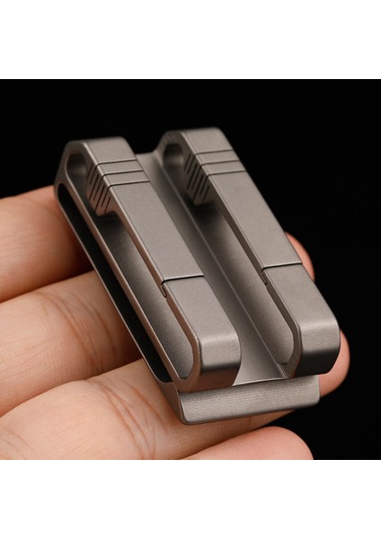 Titanyum Alaşım Klipsli Karabiner Çift Klipsli Kayış Tokası Açık Spor Sporu Anahtarlı Cep Araçları Anahtarlık Kolye (Yurt Dışından) fırsatları