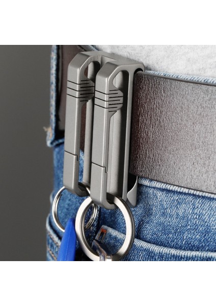 Titanyum Alaşım Klipsli Karabiner Çift Klipsli Kayış Tokası Açık Spor Sporu Anahtarlı Cep Araçları Anahtarlık Kolye (Yurt Dışından) indirimleri