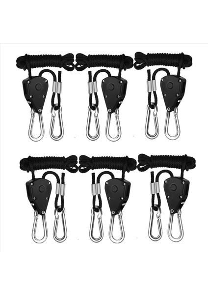 12PCS Ayarlanabilir 1/8inç Kiracı Çadır Fan LED Için Asma Bitki Lambası Halat Cırcır Askısı Askısı Kaldırma Kasnağı Kancası (Yurt Dışından) modelleri