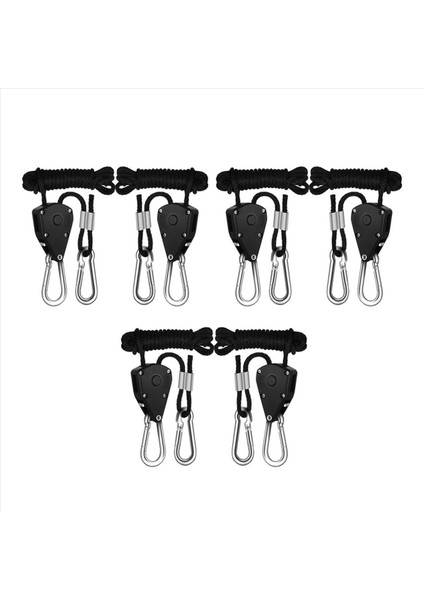 12PCS Ayarlanabilir 1/8inç Kiracı Çadır Fan LED Için Asma Bitki Lambası Halat Cırcır Askısı Askısı Kaldırma Kasnağı Kancası (Yurt Dışından) indirimleri