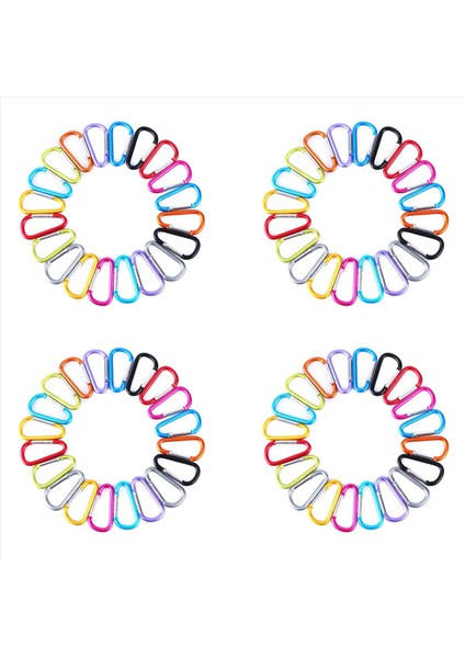 80PCS D-Ring Kilitleme Karabaşık Keychain Bahar Kilit Kilit Karabin Hook Açık Mekan Kamp Equipmengt (Yurt Dışından)