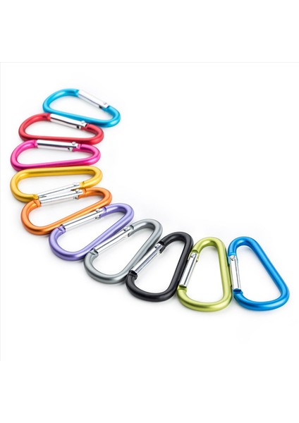 80PCS D-Ring Kilitleme Karabaşık Keychain Bahar Kilit Kilit Karabin Hook Açık Mekan Kamp Equipmengt (Yurt Dışından) modelleri