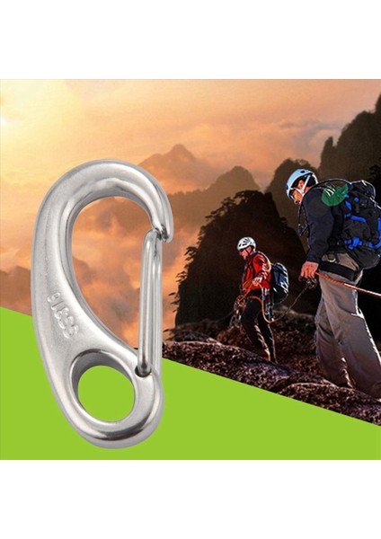 10PCS Tekne Deniz Paslanmaz Çelik Yumurta Şekli Bahar Snap Hook Klipler Hızlı Karabin Dış Mekan Tokası (Yurt Dışından) modelleri