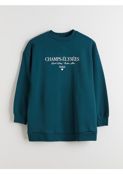 Yeni Sezon Paris Baskılı Kadın Kalın Sweatshirt Tunik indirimleri