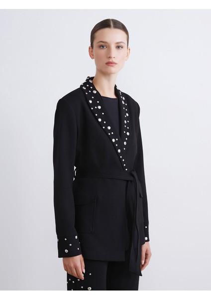 Yeni Sezon Metal Aplikeli Kadın Blazer Ceket modelleri