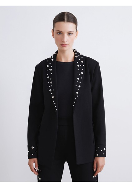 Yeni Sezon Metal Aplikeli Kadın Blazer Ceket indirimleri