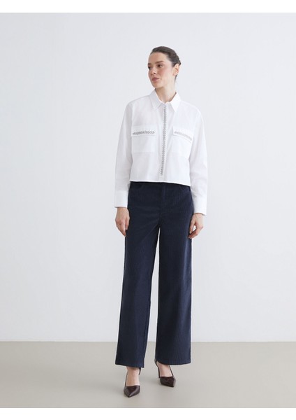 Yeni Sezon Beli Lastikli Kadife Kadın Pantolon