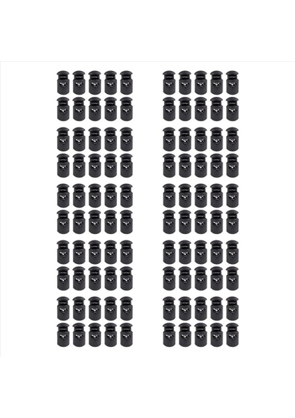 Çap 8 mm Delik Kordon Durdurucu Dantelli Snap Kanca Siyah 100 Adet (Yurt Dışından)