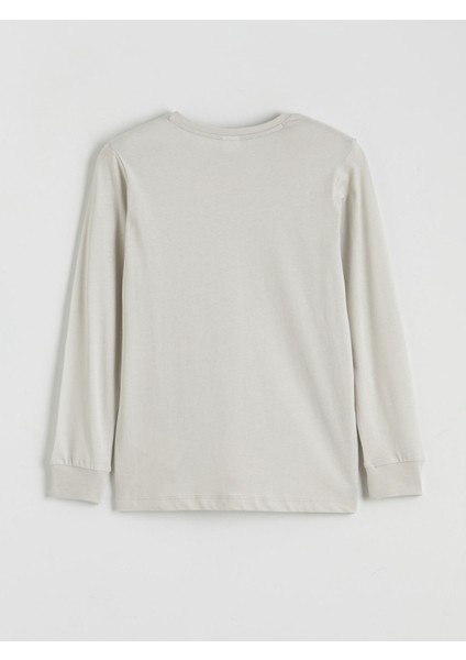 Yeni Sezon Bisiklet Yaka Erkek Çocuk Pijama Takımı modelleri