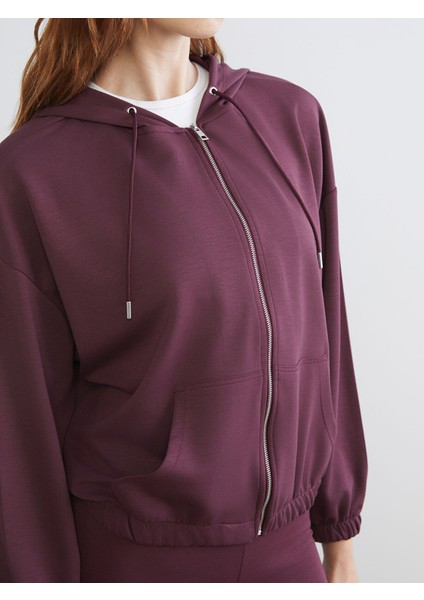 Yeni Sezon Kapüşonlu Oversize Kadın Fermuarlı Sweatshirt modelleri