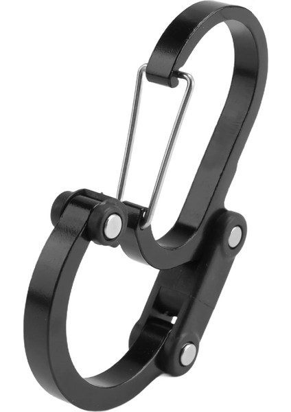 Çok Fonksiyonlu D Şeklinde Carabiner Keychain 360 Kamp Yürüyüş Seyahat (Siyah) Için Dönen Kanca (Siyah) (Yurt Dışından) modelleri