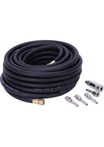 Kauçuk Hava Kompresörü Hortum Hava Hattı 15M Metre1/4 &#39 &#39 Bsp 9 5mm Delik Otomatik Ağır Derece (Yurt Dışından)