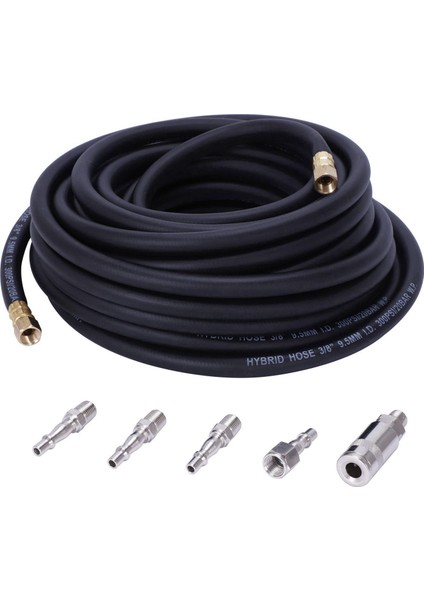 Kauçuk Hava Kompresörü Hortum Hava Hattı 15M Metre1/4 &#39 &#39 Bsp 9 5mm Delik Otomatik Ağır Derece (Yurt Dışından) fırsatları