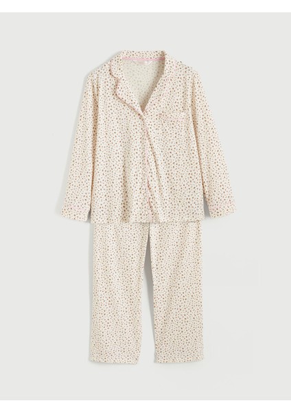 Yeni Sezon Büyük Beden Çiçekli Kadın Pijama Takımı indirimleri