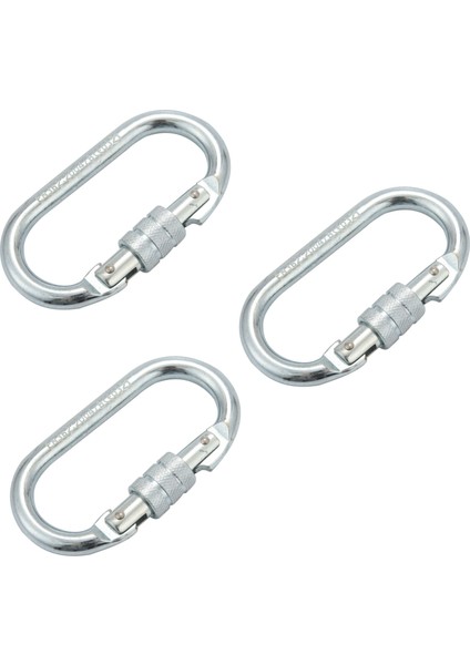 3x O Şekil 25KN Alaşım Çelik Güvenlik Tokası Profesyonel Kaya Tırmanma Karabin Dağcılığı Toka Ana Kilit (Yurt Dışından)