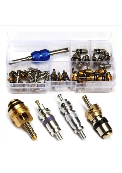 80PCS Klima Klima Klima Valf Çekirdeği R12 R134A Valf Kök Çekirdek Çıkma Aracı Araba Otomatik Klima Aracı (Yurt Dışından) fiyatları