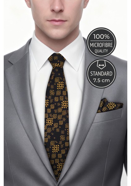 Motif Desen Altın Kravat & Mendil fiyatları