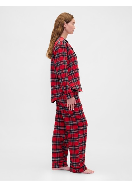 Kadın Kırmızı Softest Flannel Pijama Takımı fırsatları