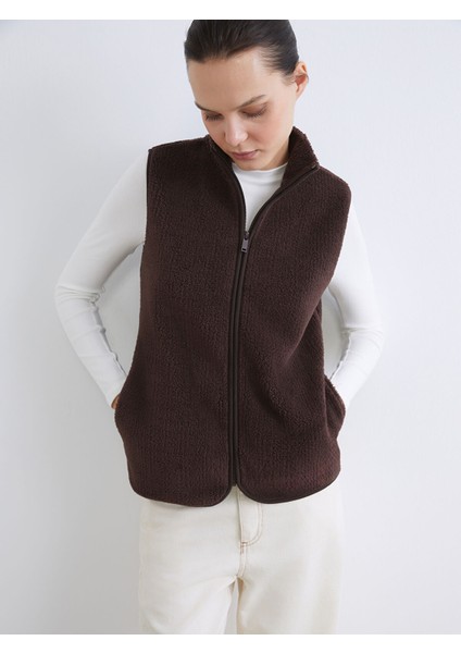 Yeni Sezon Dik Yaka Kadın Polar Yelek