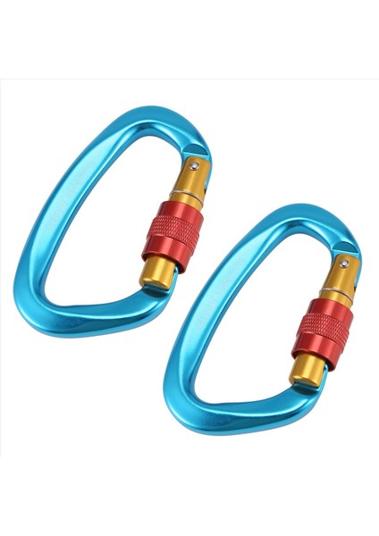 2pcs 25KN Carabiner Clip D Şekli Kanca Alüminyum Alaşım Dağcılık Ekipmanı Yürüyüş Kamp Sırt Çantası Kancaları Için (Yurt Dışından) fiyatları