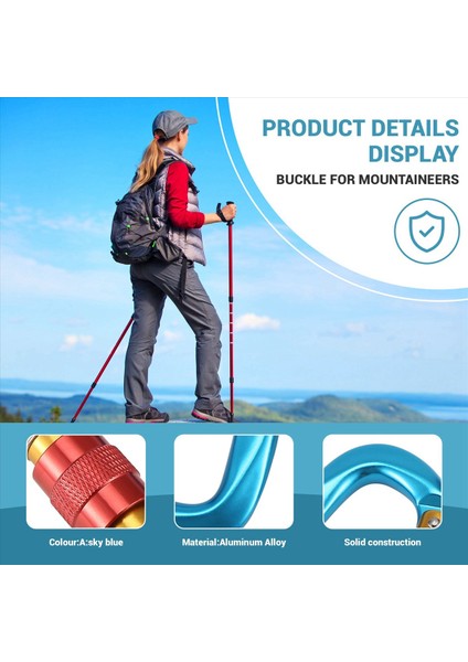 2pcs 25KN Carabiner Clip D Şekli Kanca Alüminyum Alaşım Dağcılık Ekipmanı Yürüyüş Kamp Sırt Çantası Kancaları Için (Yurt Dışından) fırsatları